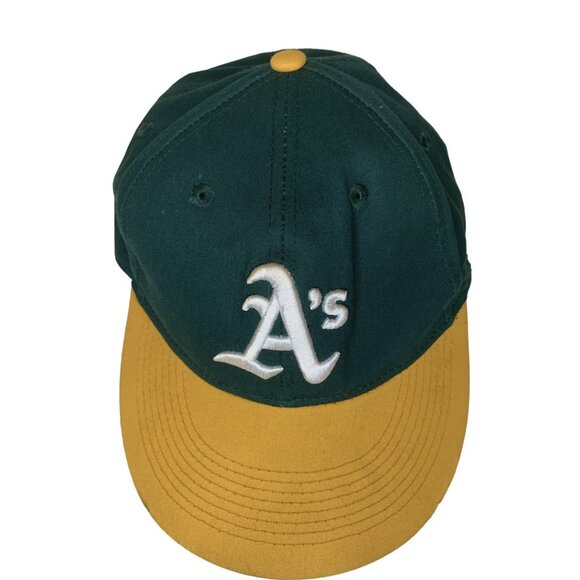 Oakland As Youth Baseball Cap Green & Yellow Adjustable By OC Sports - Picture 1 of 4